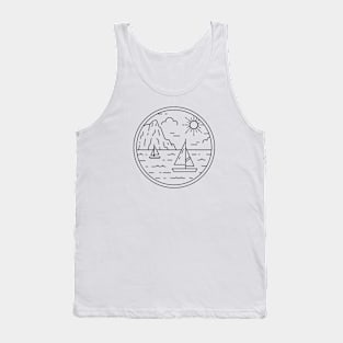 sailboat outline art Tank Top